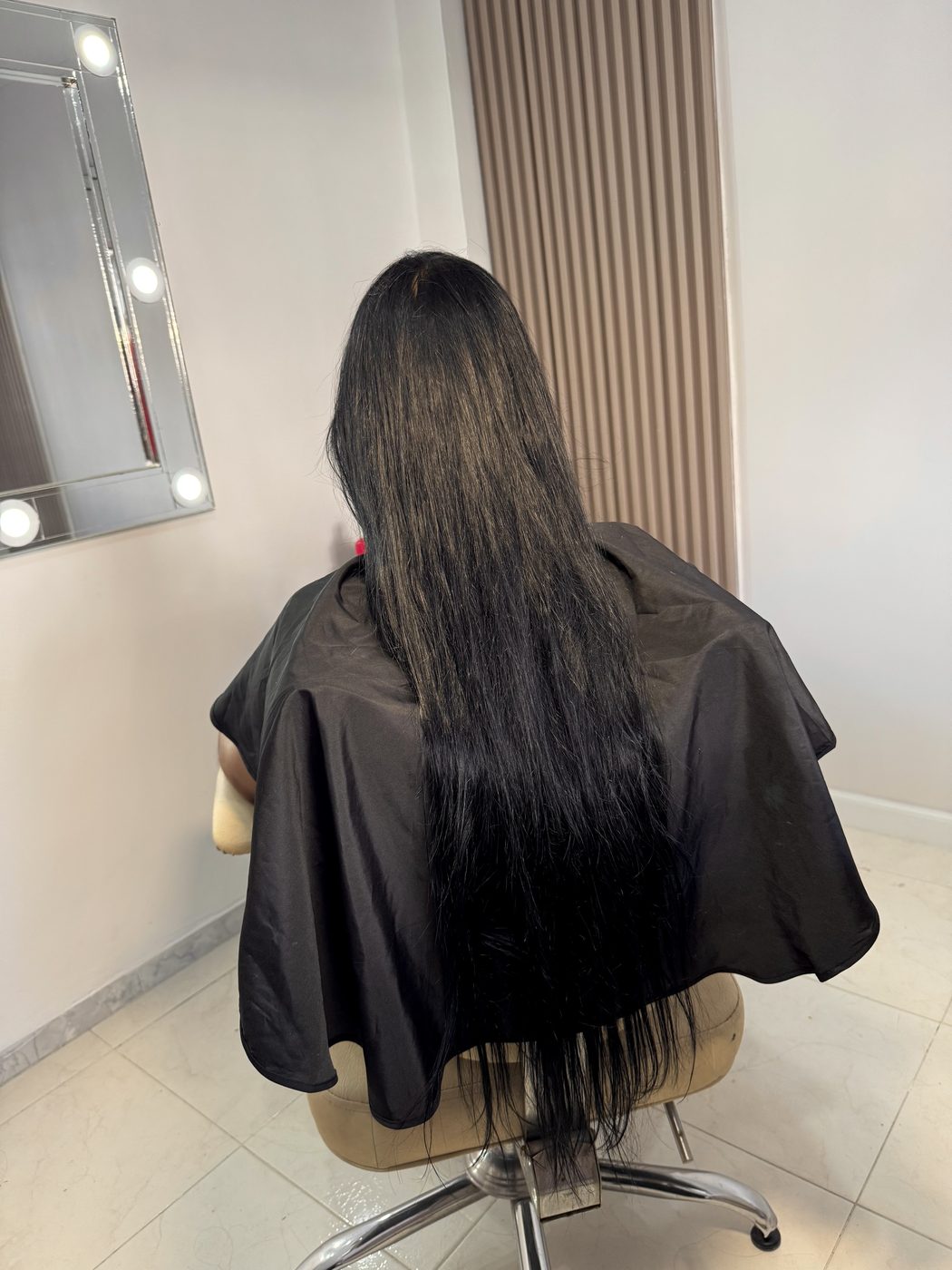 Cabello antes de la terapia anti-frizz